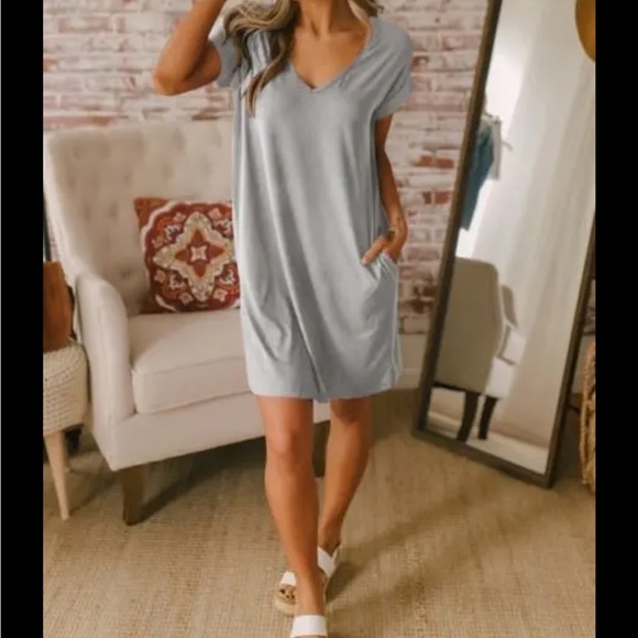 CURRENT ELLIOT V-Neck Trapeze Dress 🤩 NWT 🎉, 2 - Picture 6 of 7